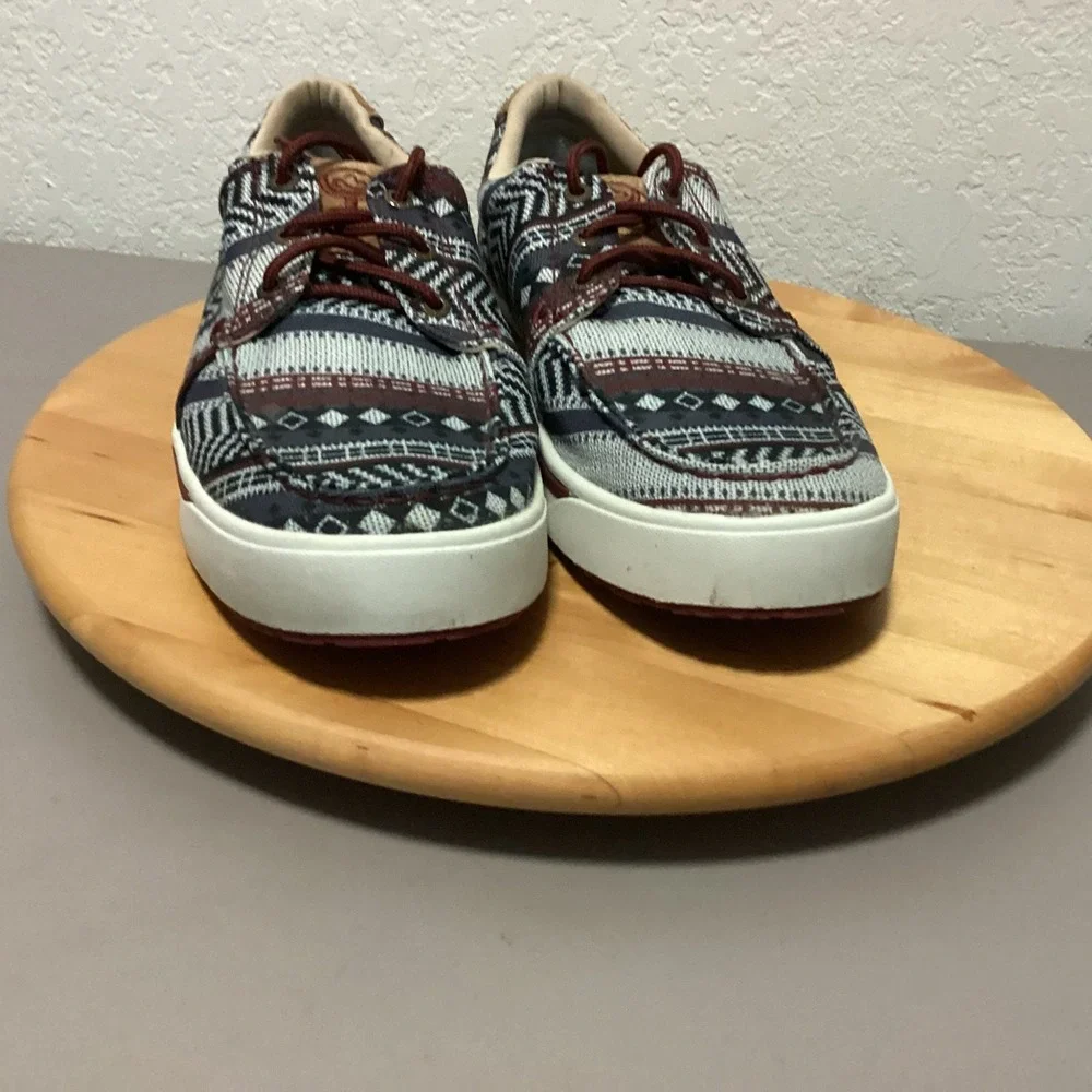 Twisted X Men's Loper  Casual Shoes Size 9 M Aztec Print‎  Gray Maroon